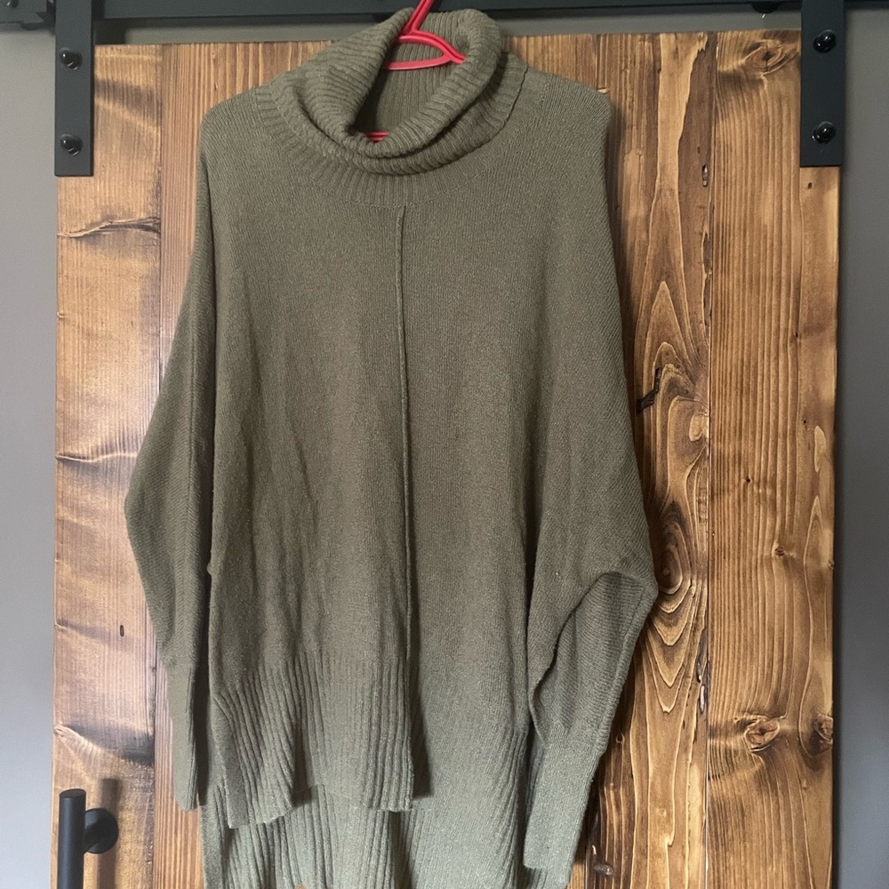 Jessica Simpson Olive Green Cowl Neck Sweater